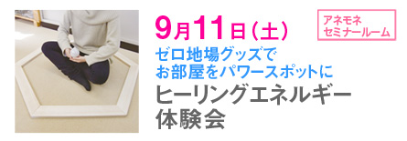 ヒーリングエネルギー体験会 9月11日(土)